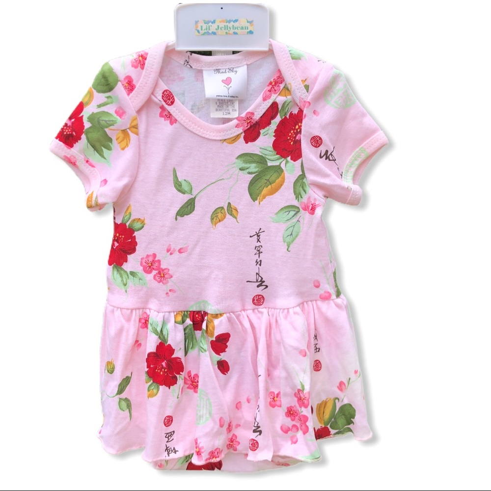NWT 9 months Skirted Bodysuit‎ by MadSky / Peace, Love & Babies
